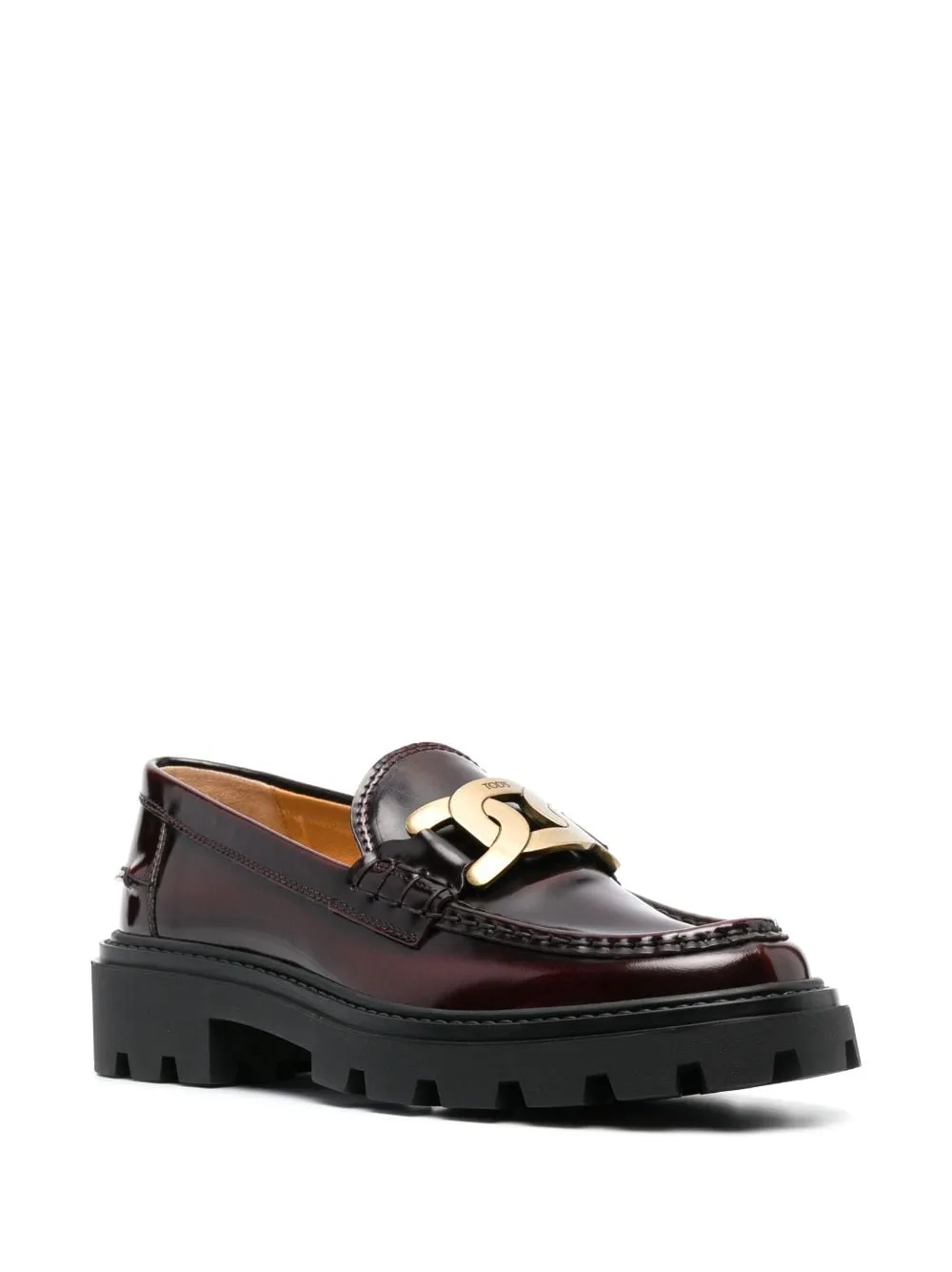 55 LOGO PLAQUE LEATHER LOAFERS