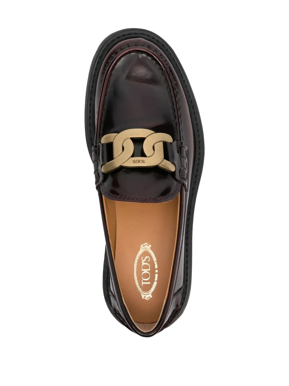 55 LOGO PLAQUE LEATHER LOAFERS