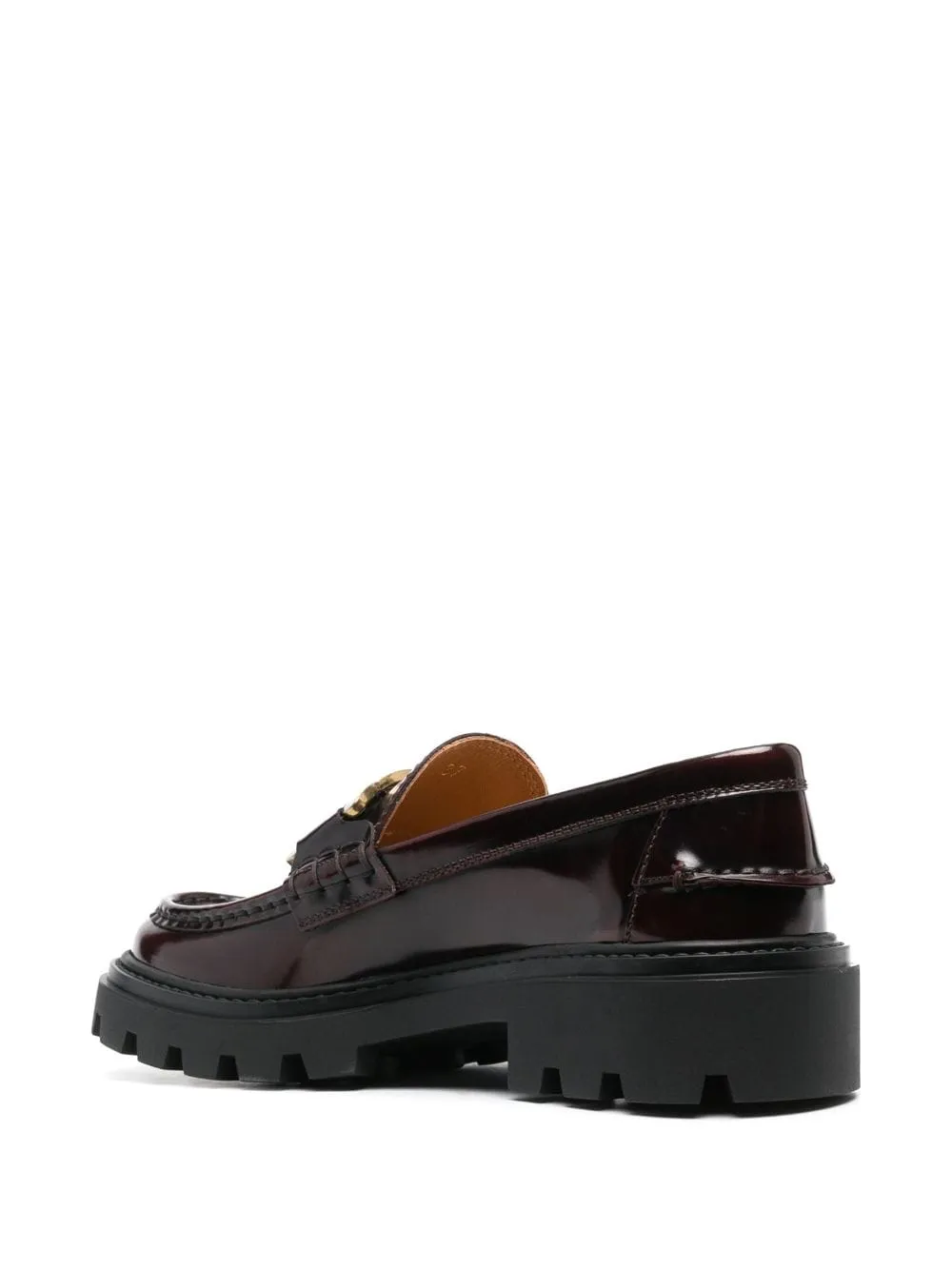 55 LOGO PLAQUE LEATHER LOAFERS