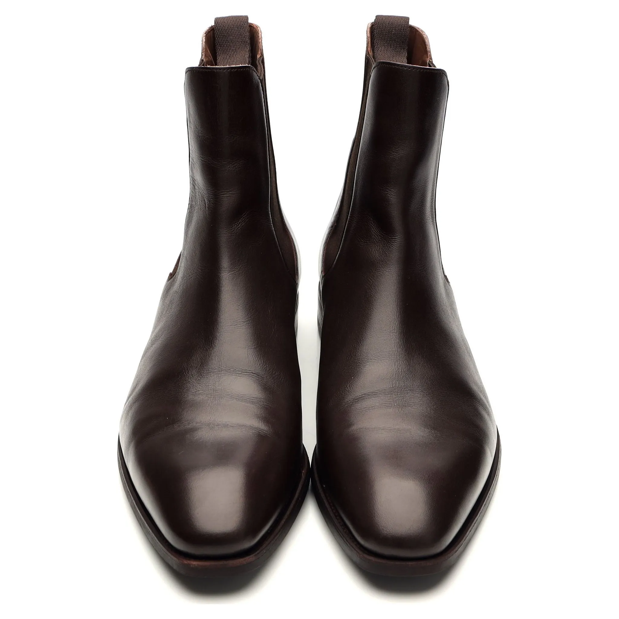 '80216' Dark Brown Leather Chelsea Boots UK 10 EE