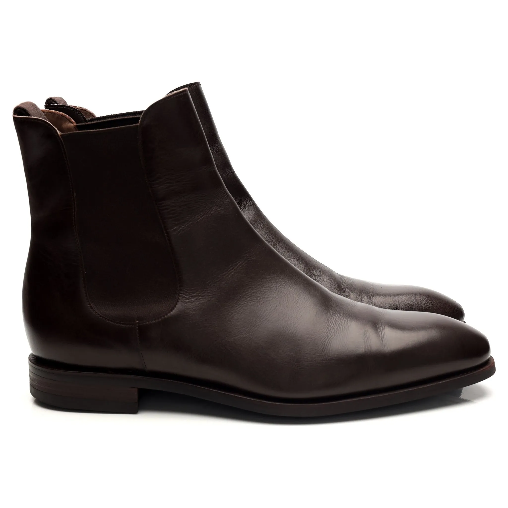 '80216' Dark Brown Leather Chelsea Boots UK 10 EE