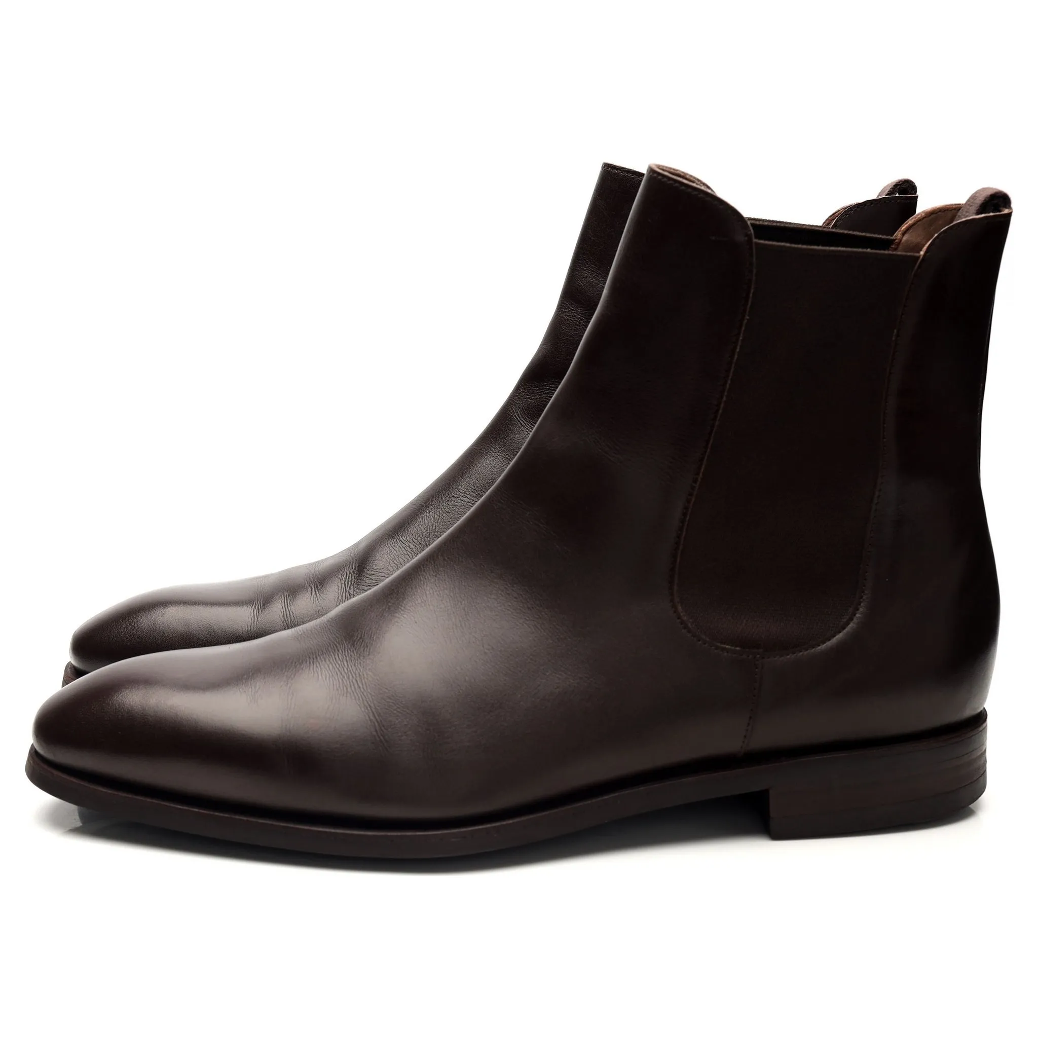 '80216' Dark Brown Leather Chelsea Boots UK 10 EE