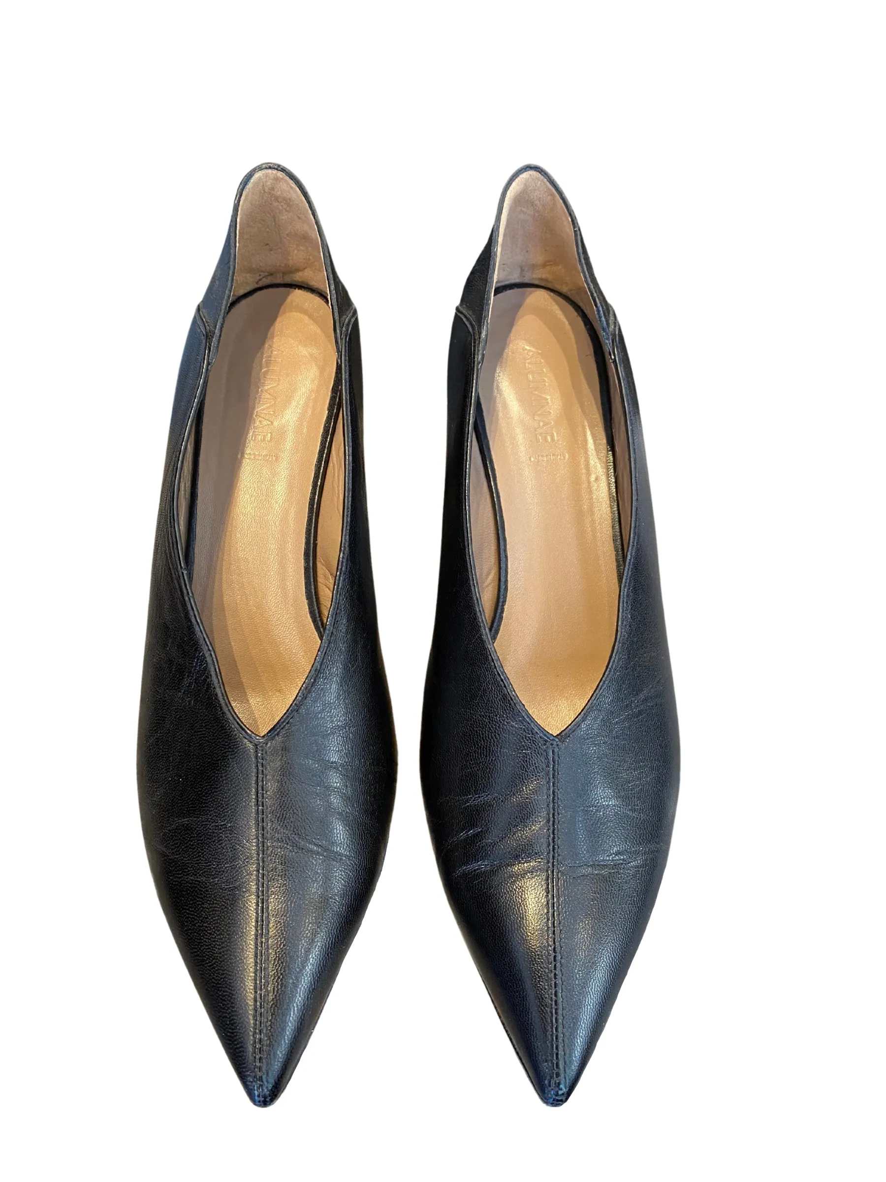 Alumnae Black Vamp Pointy Heels |US10|IT41|