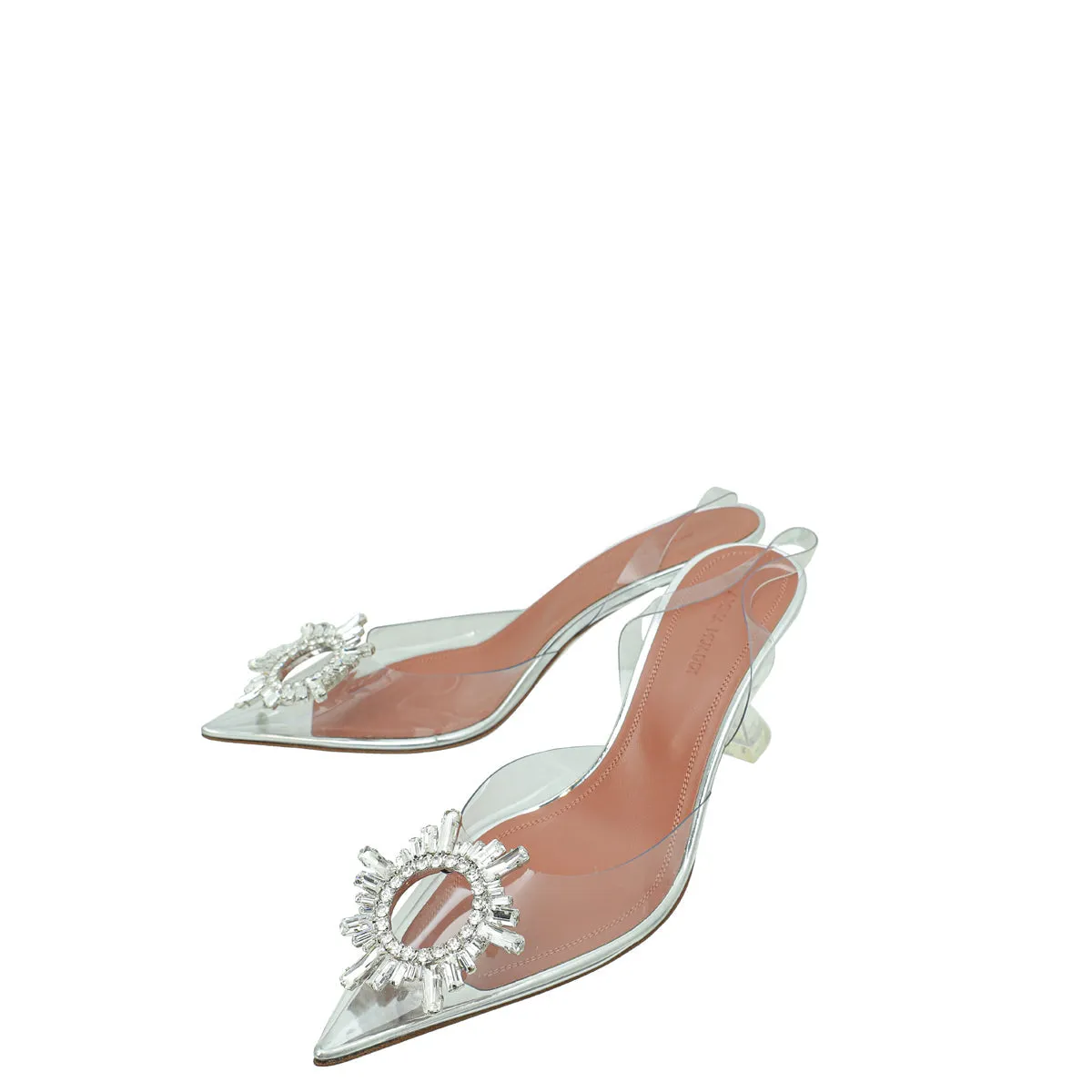 Amina Muaddi Clear Begum PVC Slingback 38.5