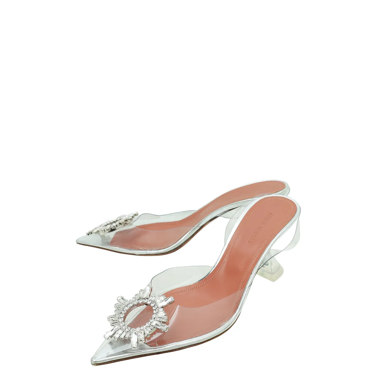 Amina Muaddi Clear Begum PVC Slingback 38