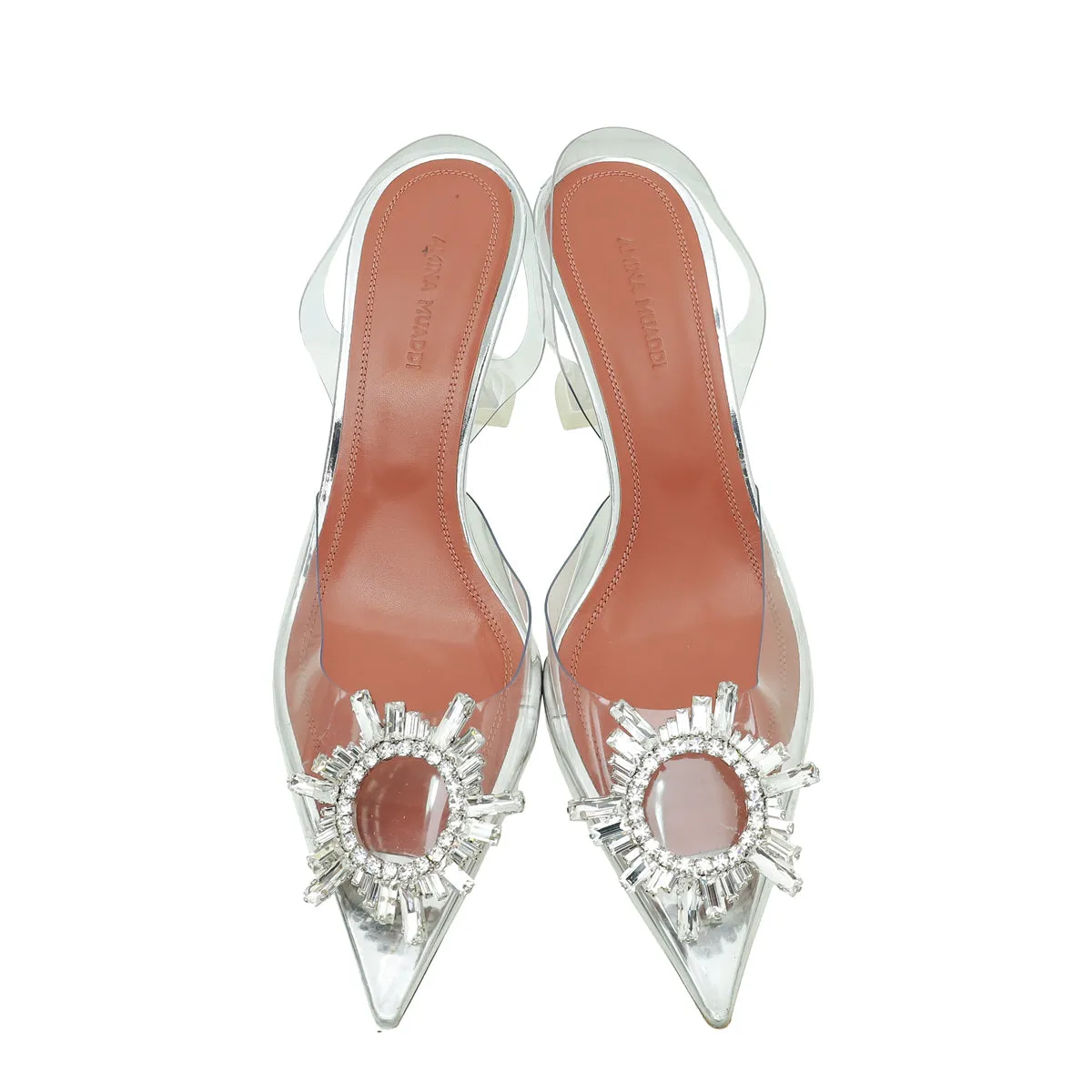 Amina Muaddi Clear Begum PVC Slingback 38