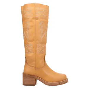 Avalon Embroidered Round Toe Pull On Cowboy Boots