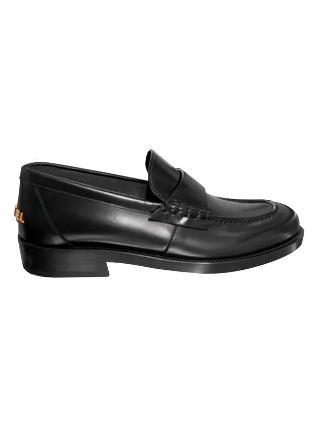 Bag Logo Moccasin Leather Loafer Black Chanel
