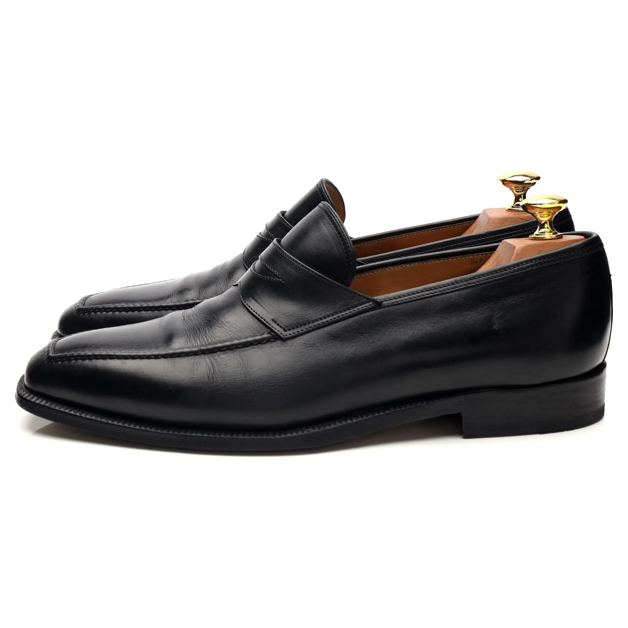 Black Leather Loafers UK 9