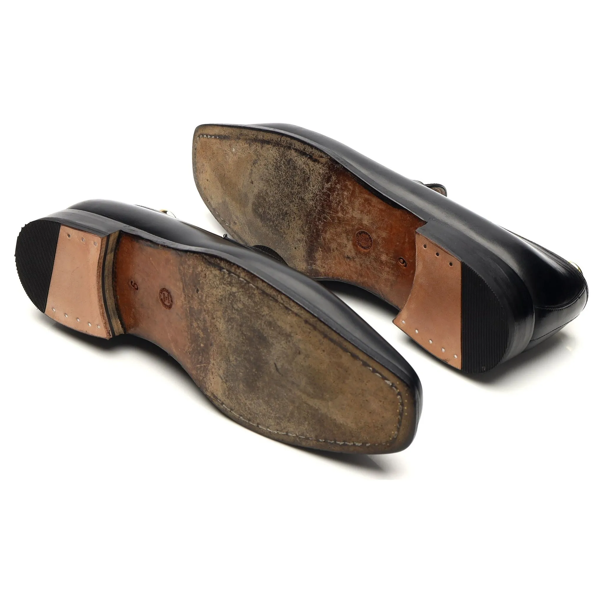 Black Leather Loafers UK 9
