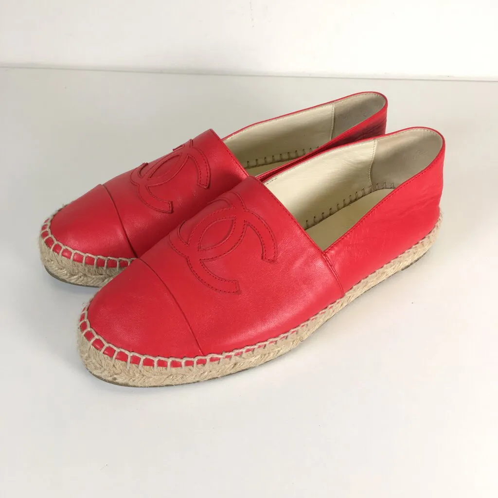 Chanel Red Espadrilles