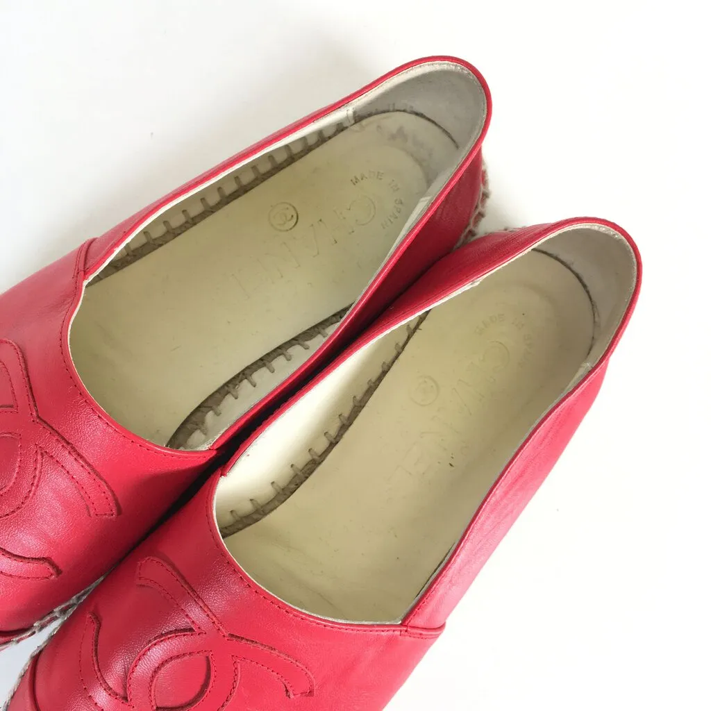 Chanel Red Espadrilles
