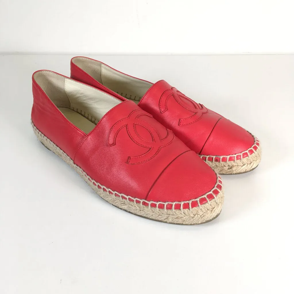 Chanel Red Espadrilles