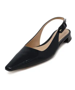 Gianvito Rossi Black Leather Slingbacks sz 10