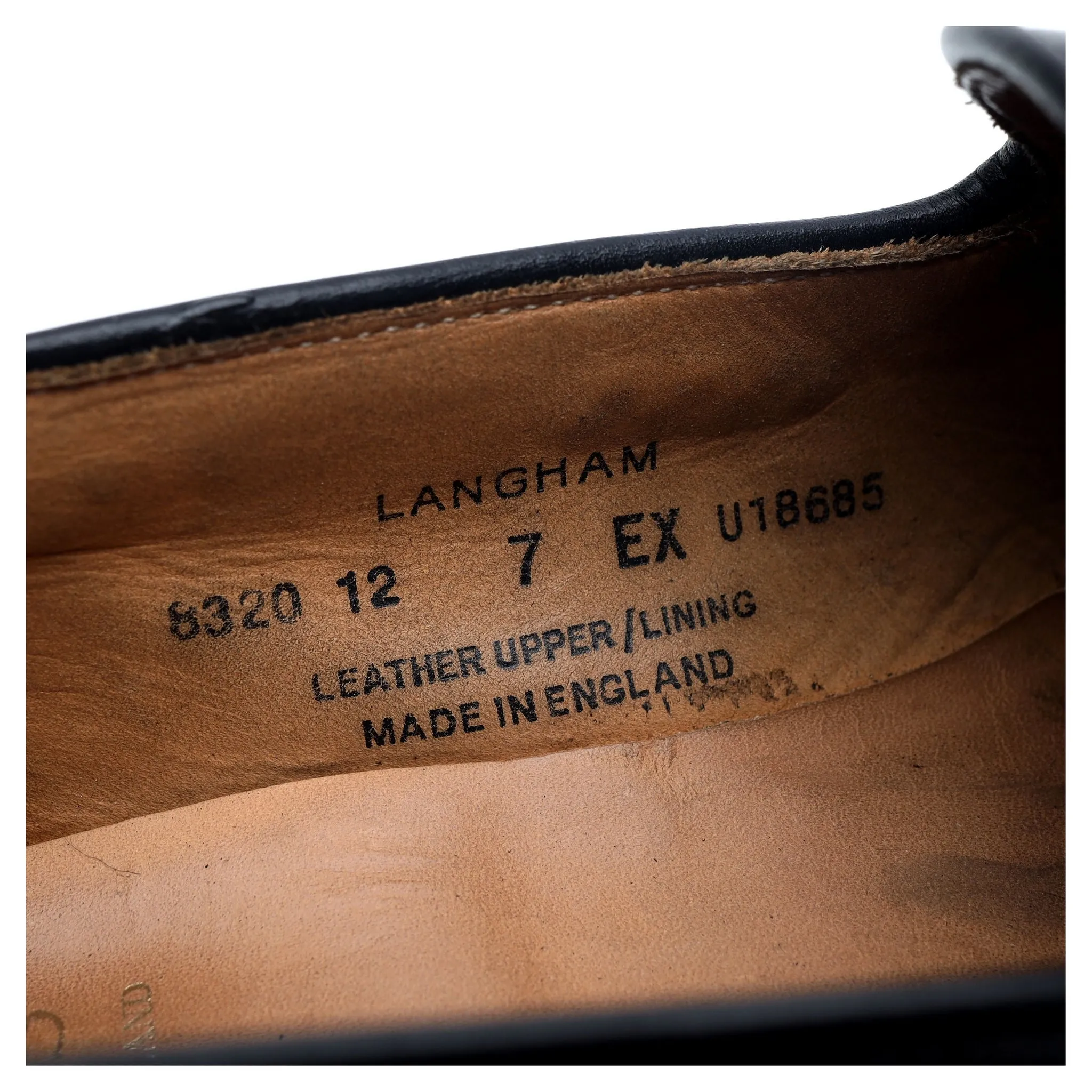 'Langham' Black Leather Tassel Loafers UK 7 EX