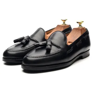 'Langham' Black Leather Tassel Loafers UK 7 EX