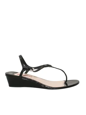 Patent Leather Wedge Sandals
