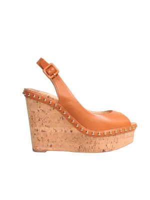 Studded Slingback Wedge Sandals