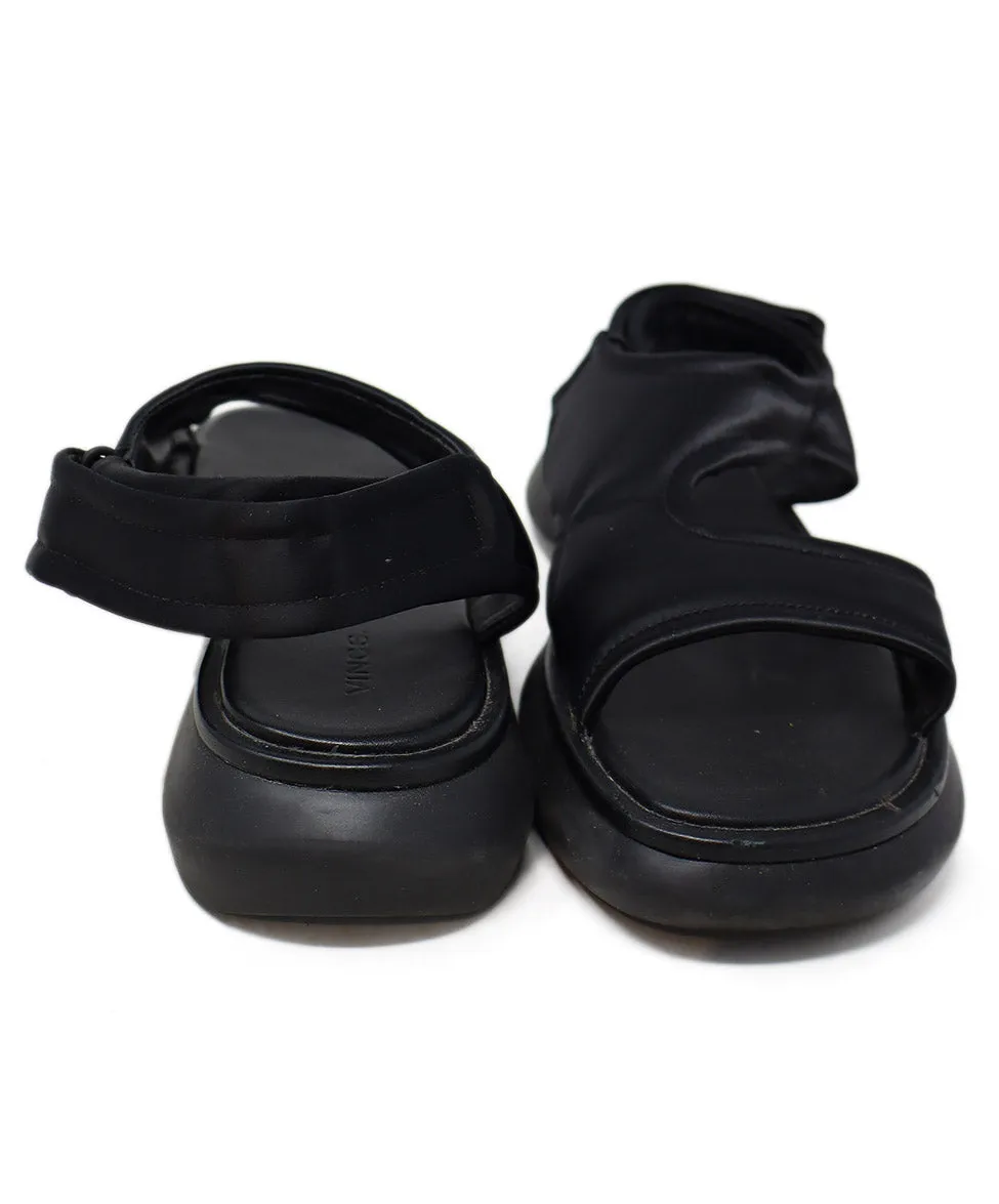 Vince Black Satin Sandals sz 8